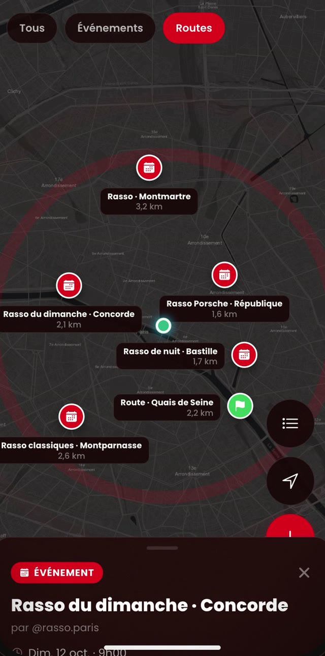 La carte des rassos autour de toi, à Paris.